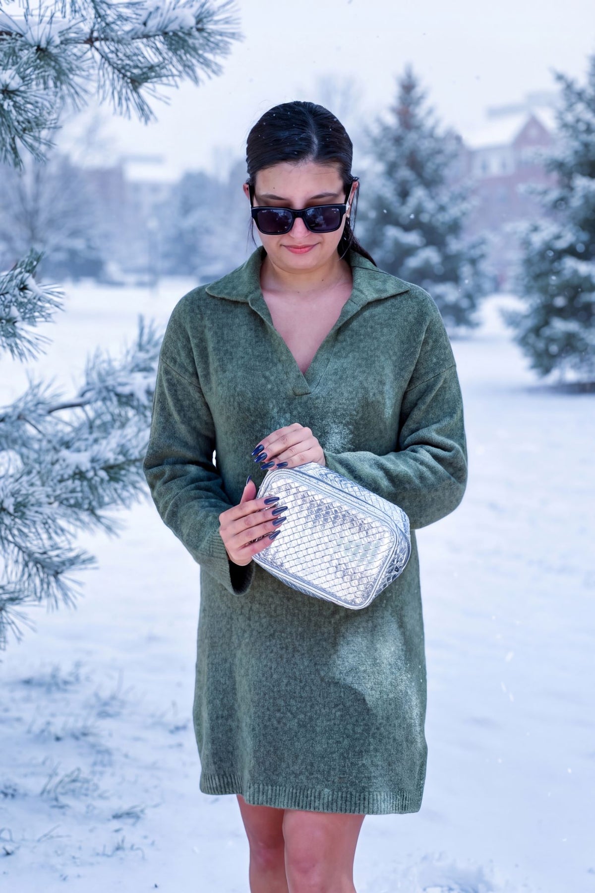 Holiday Woven Cosmetic Bag